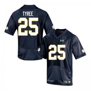 Notre Dame Fighting Irish Men's Chris Tyree #25 Navy Under Armour Authentic Stitched College NCAA Football Jersey HCD5199PU